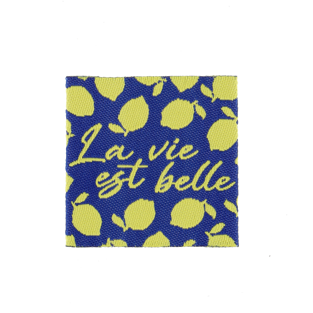 Sew-on label – La vie est belle – Bulk