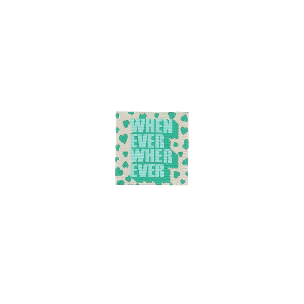 ETIQUETTE A COUDRE "WHENEVER WHEREVER" - VRAC