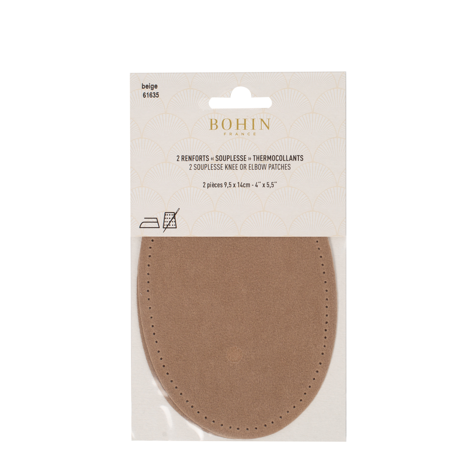 Suede iron on oval repair patches