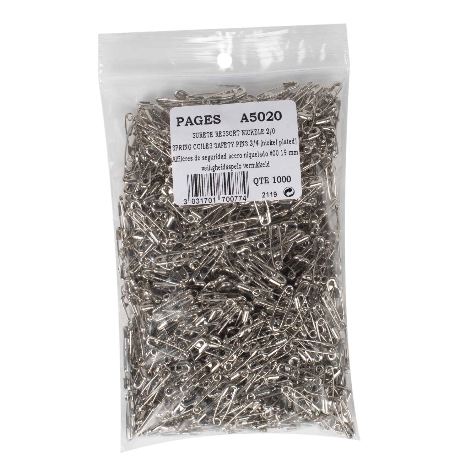 Safety pins - coiled spring S1