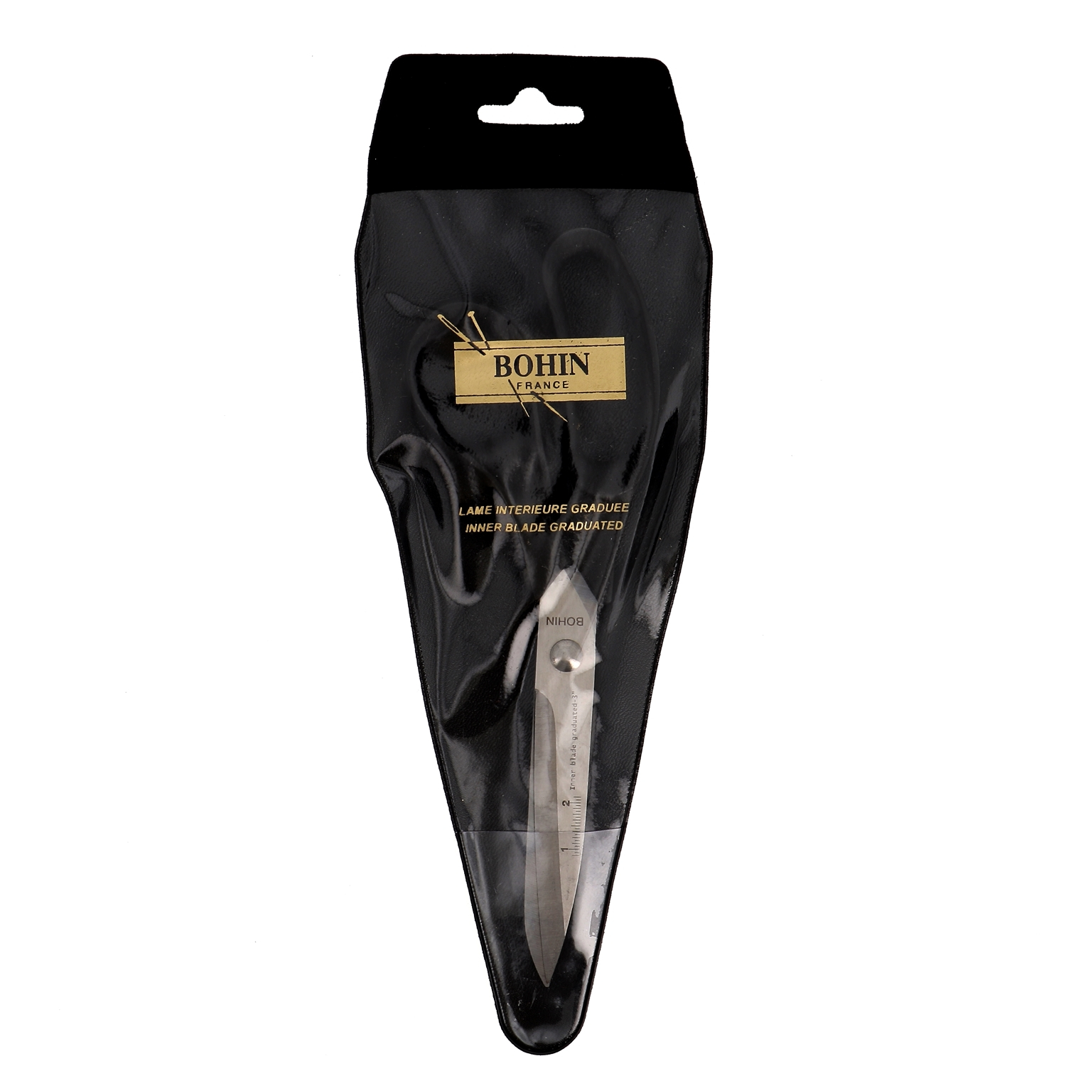 Graduated blade scissors