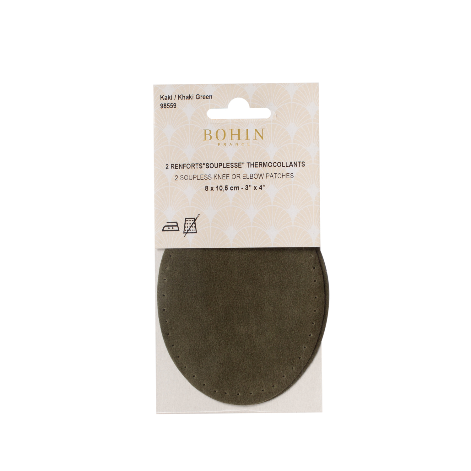 Suede iron on oval repair patches