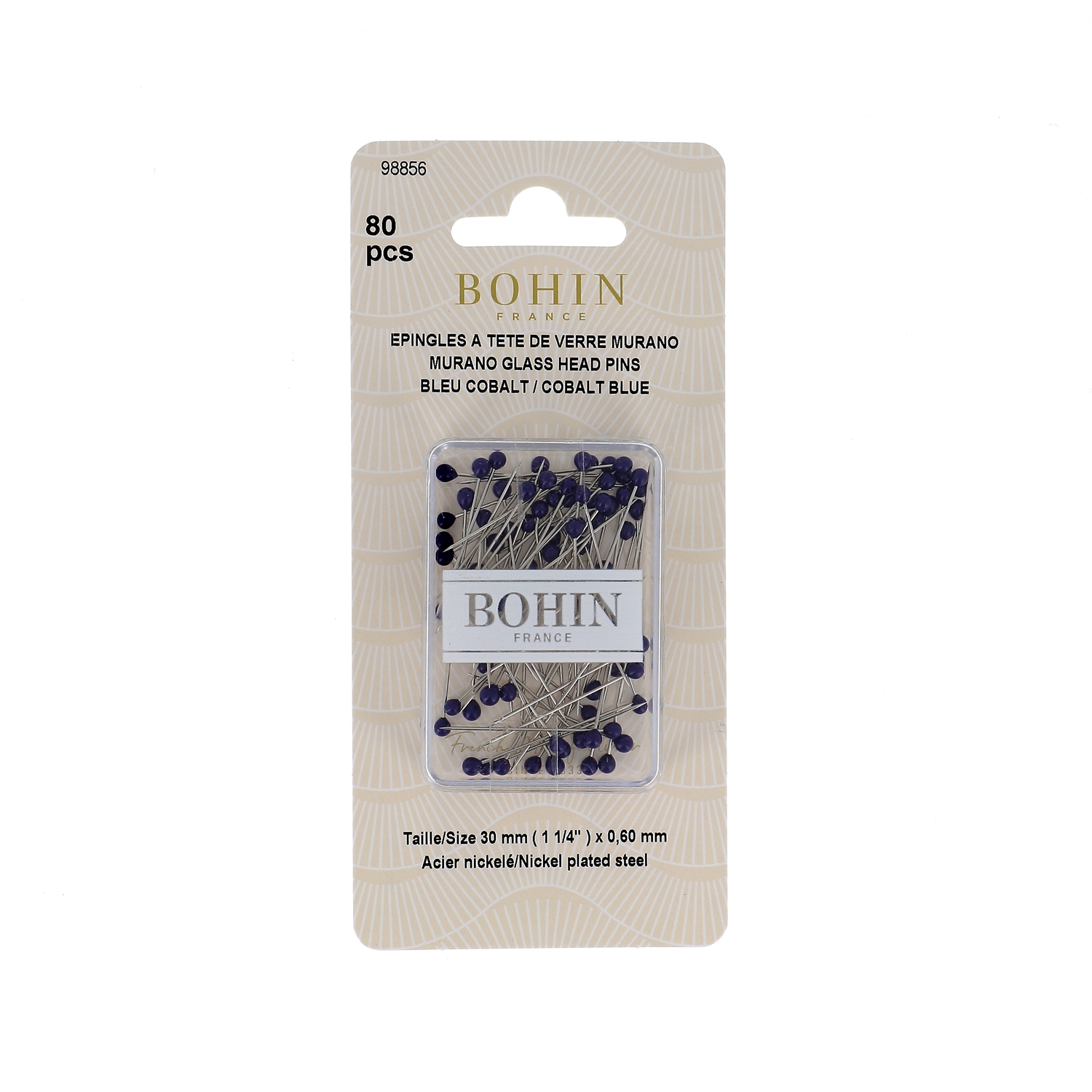 Murano glass head pins