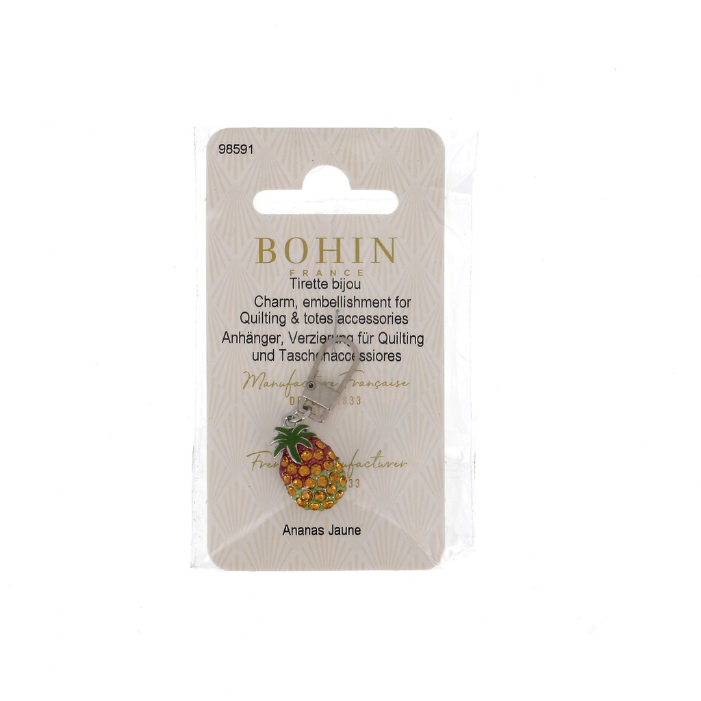 Charm embellishment for quilting & totes accessories