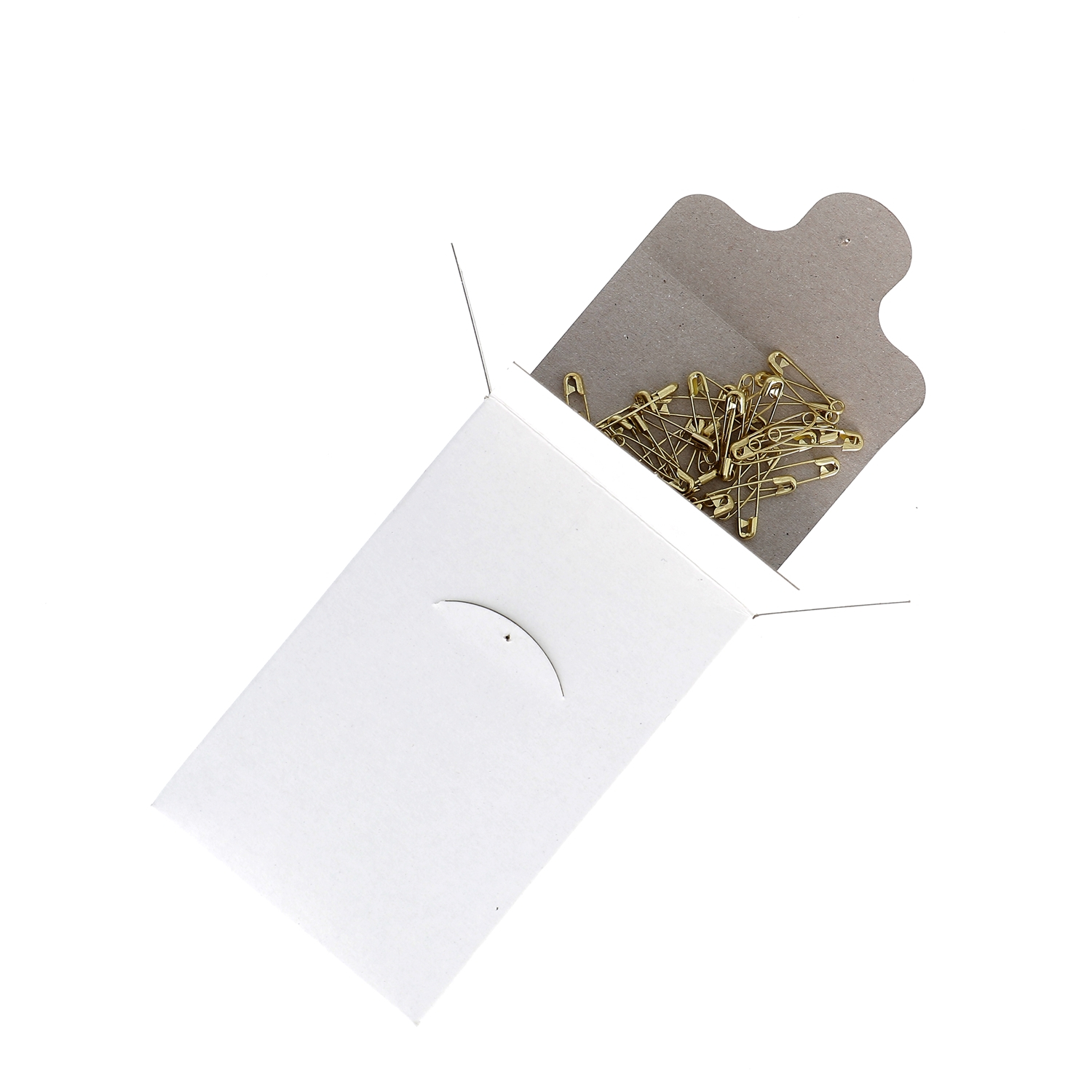 Safety pins - coiled spring yellow brass S2