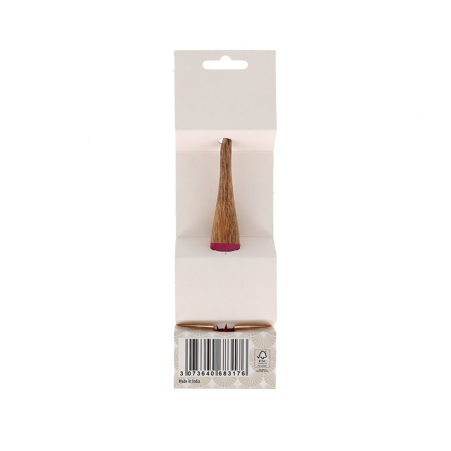 Crochet - Bois de manguier - 15 cm - N°6,5 - Fuchsia - Blister x1