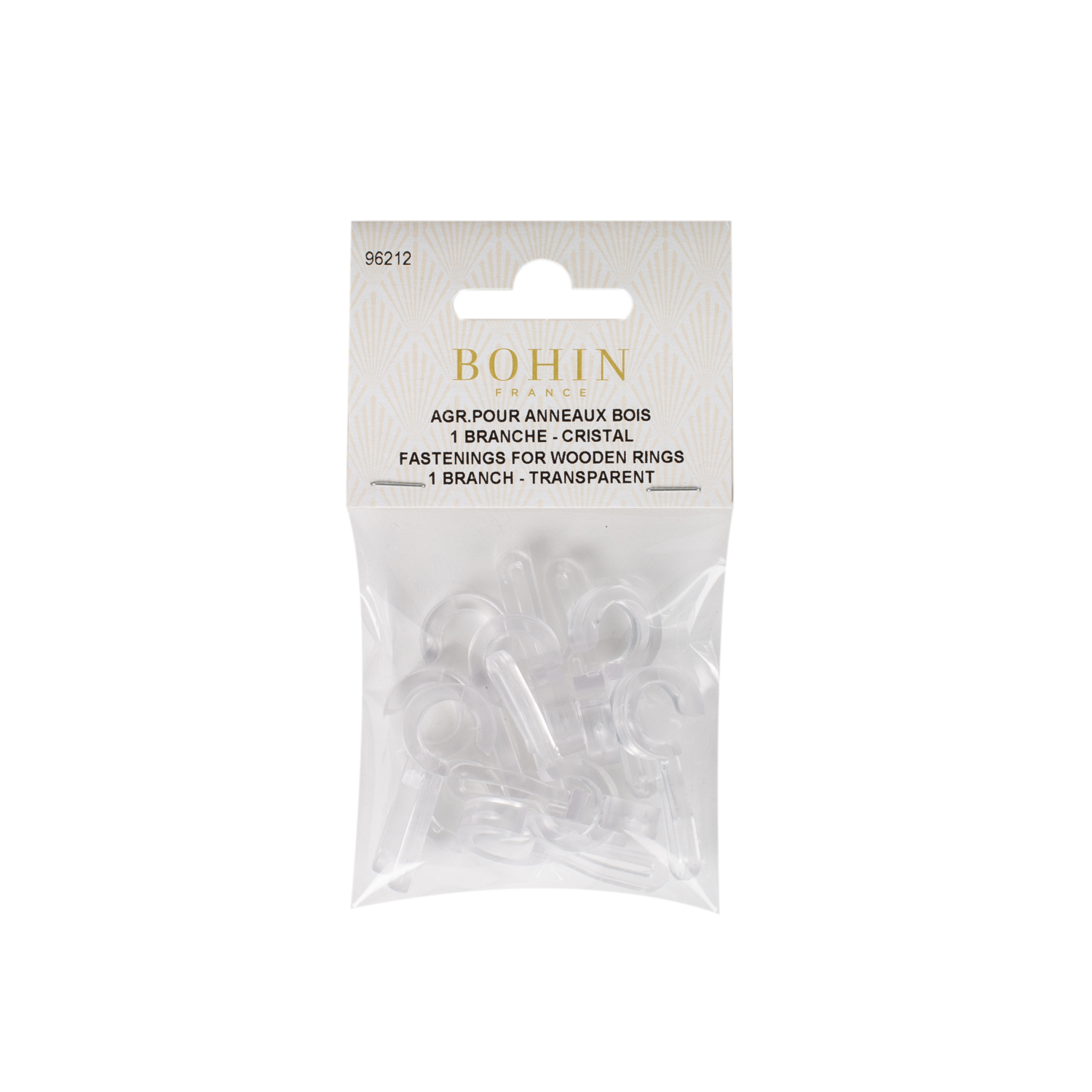 Plastic fastening for wooden rings 