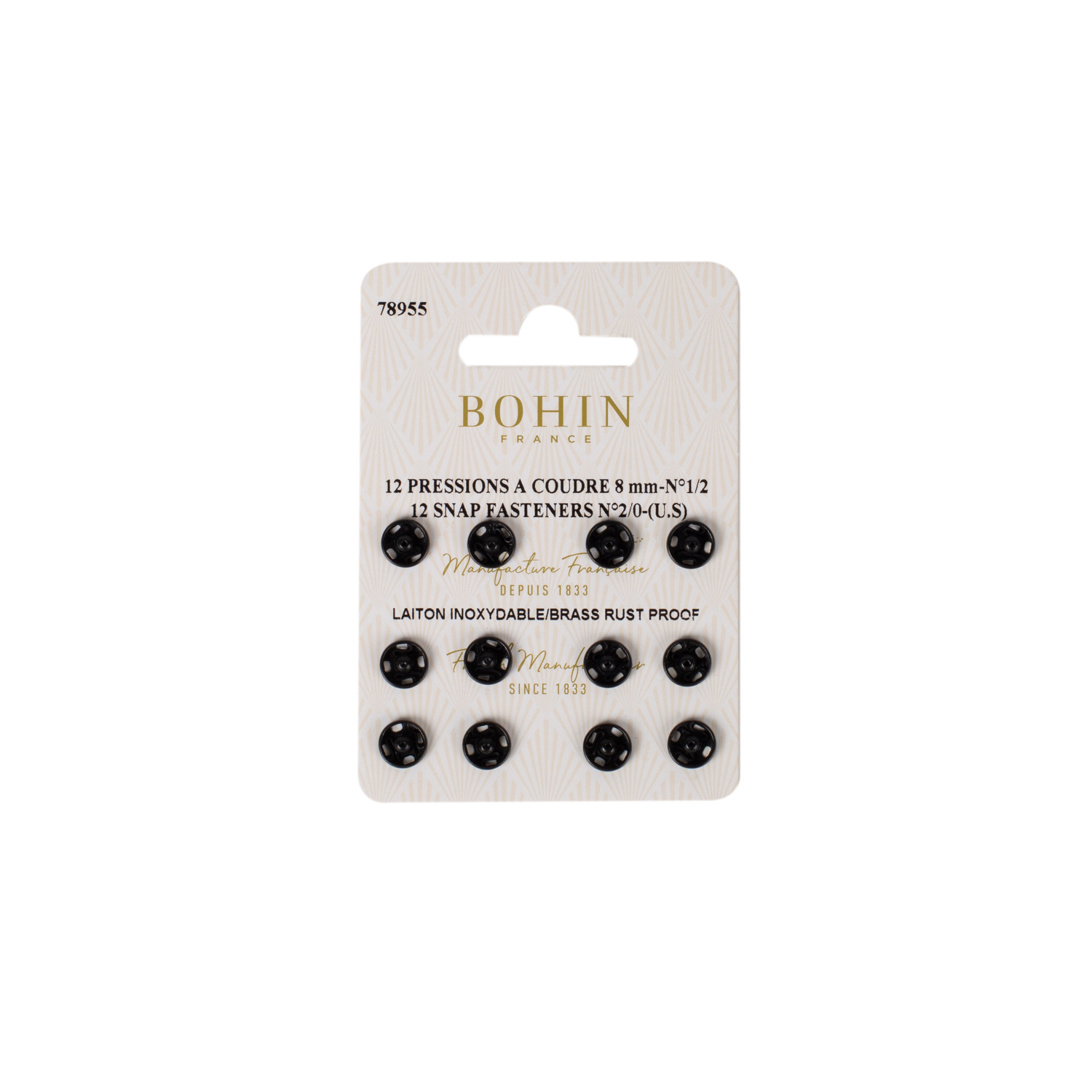 Brass rustproof snap fasteners