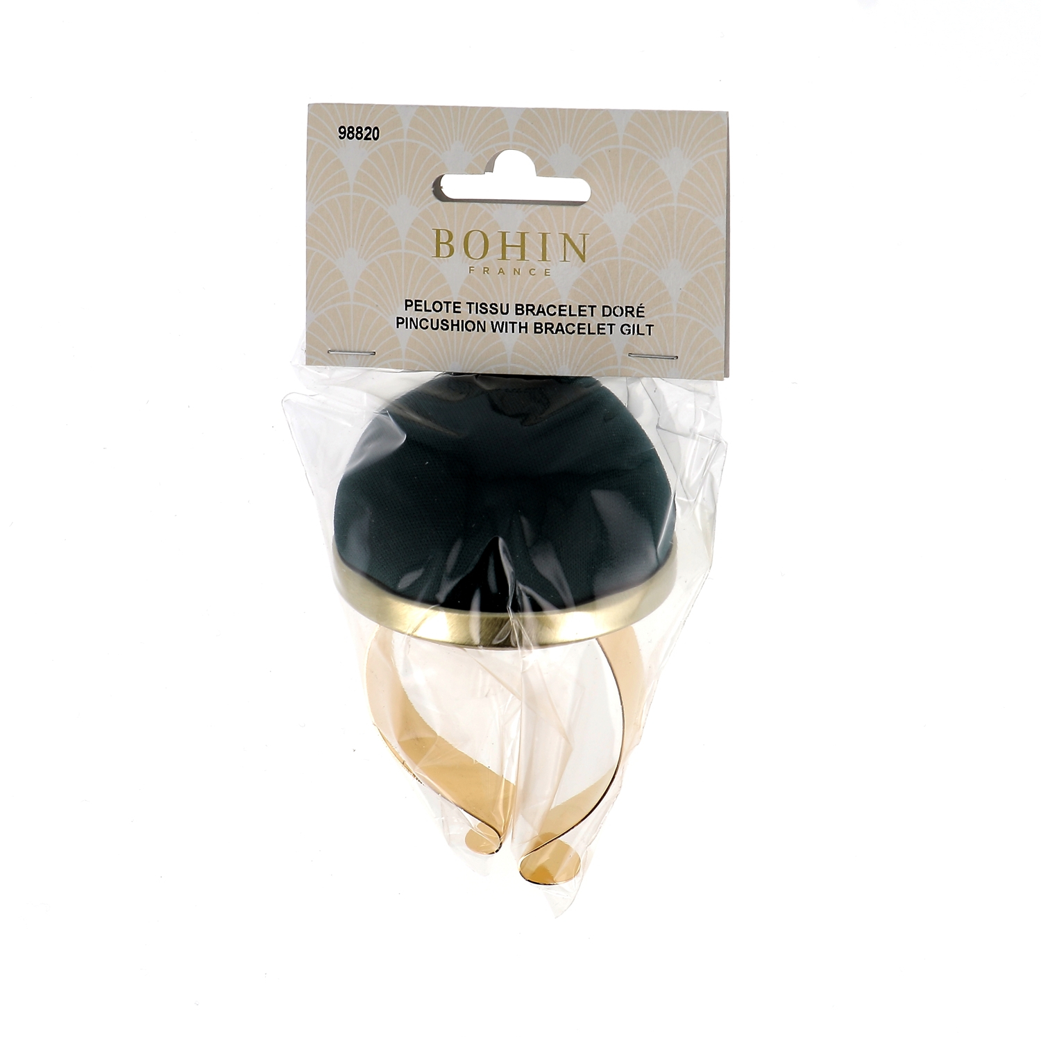 Velvet pincushion with metallic bracelet assortment (x4)