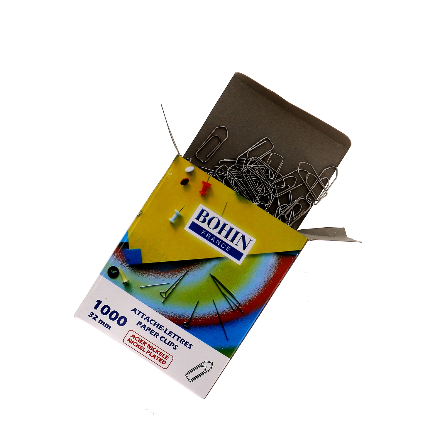 Nickel plated paper clips