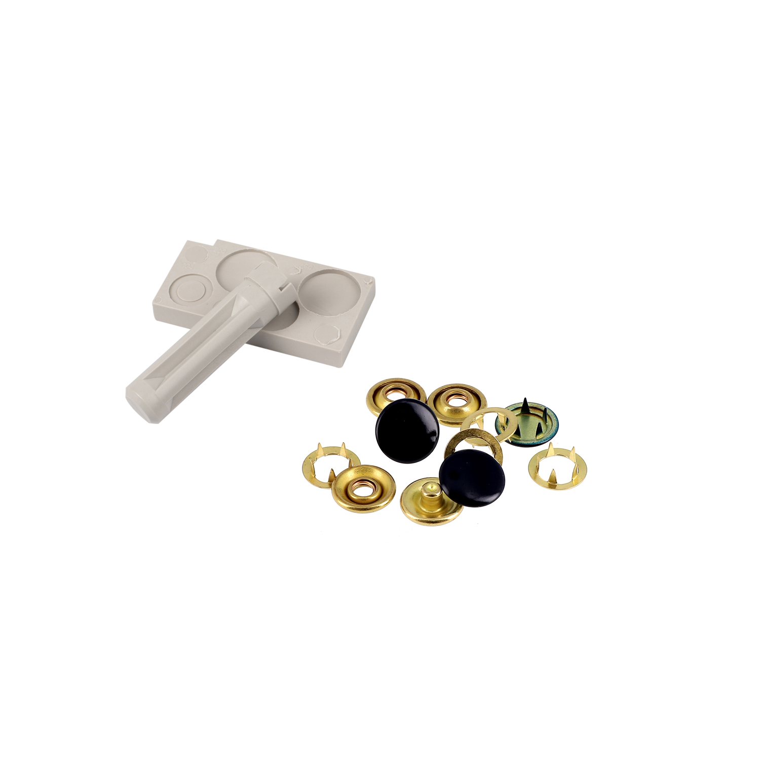 Light fabrics colored non sew fasteners 