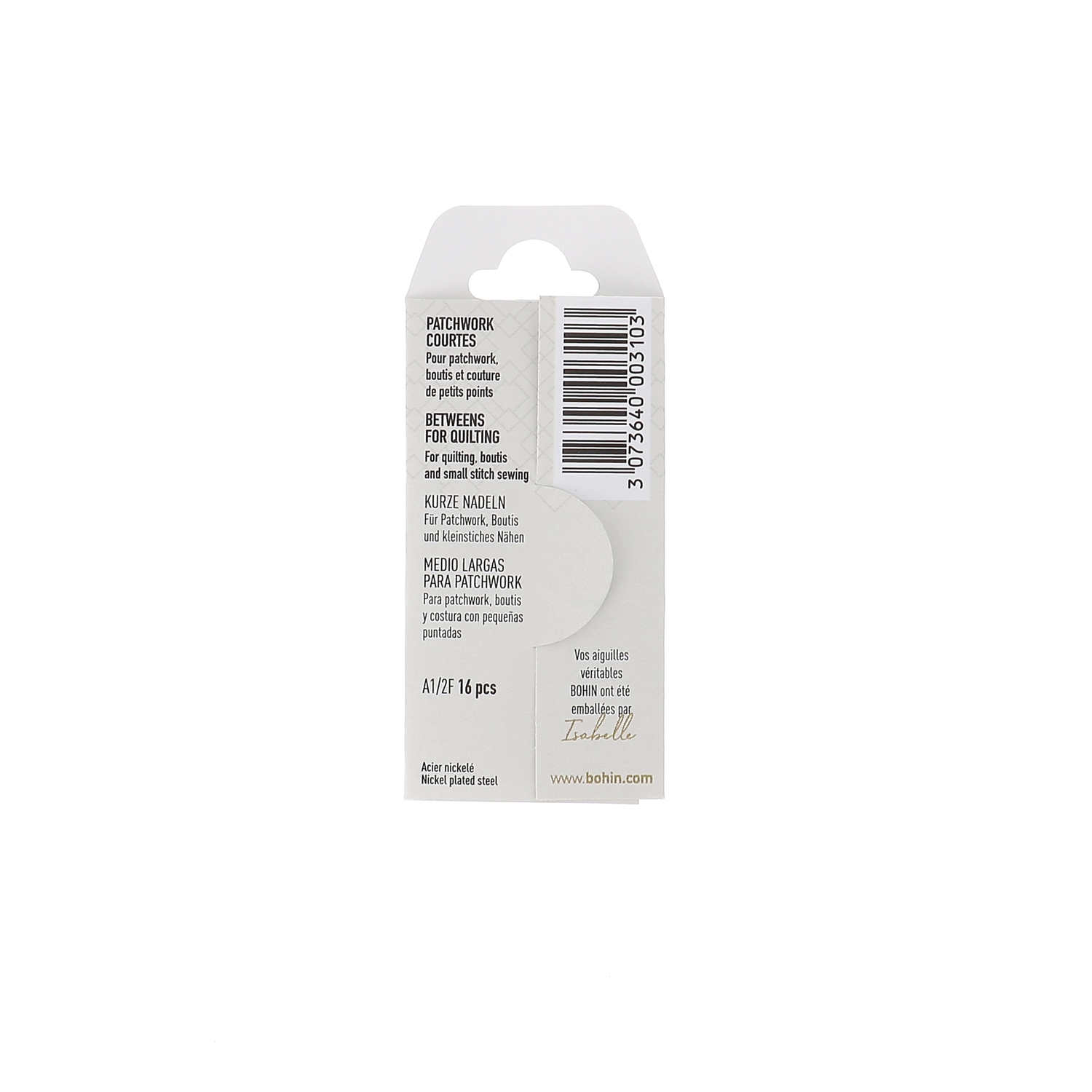 Between needles A1/2F