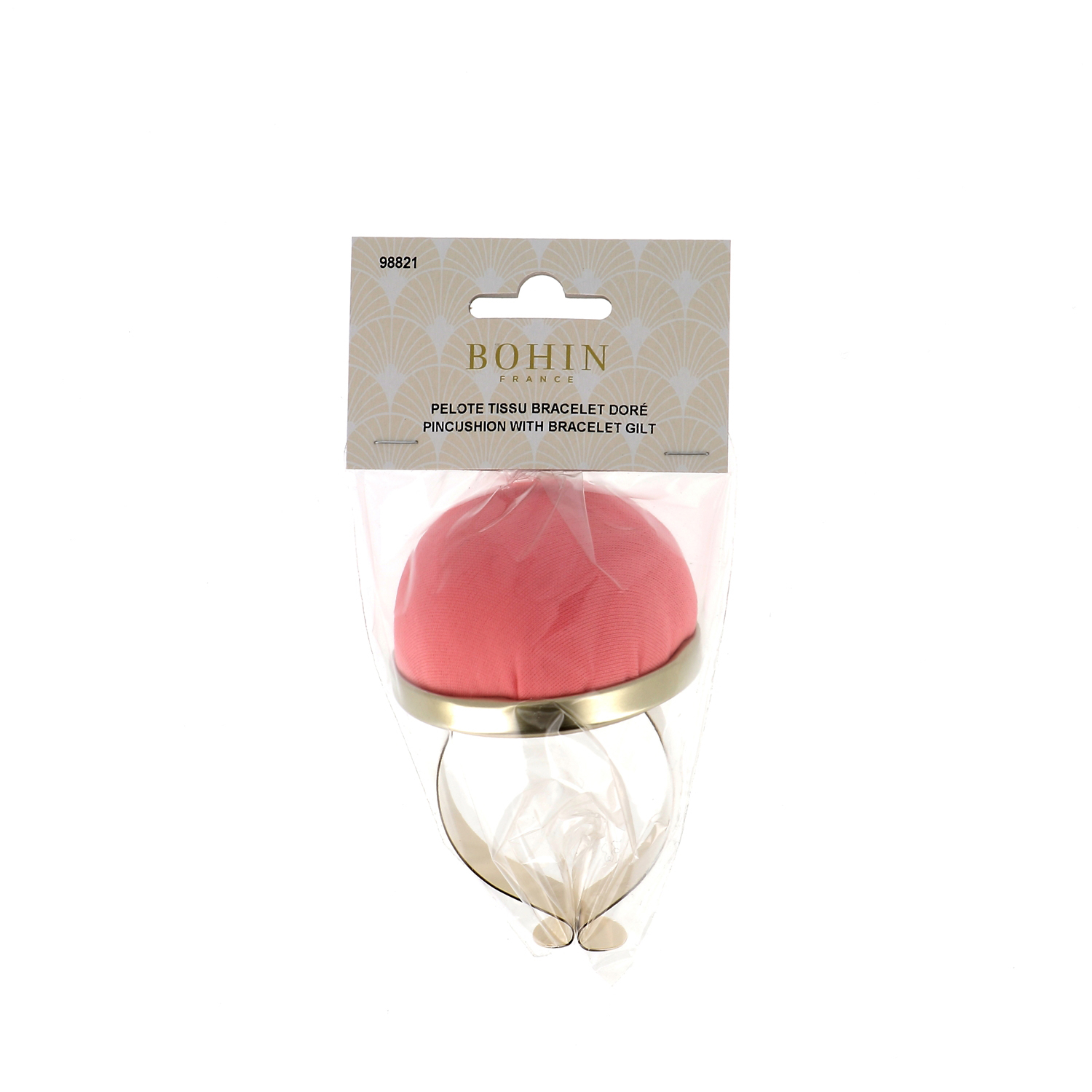 Velvet pincushion with metallic bracelet assortment (x4)