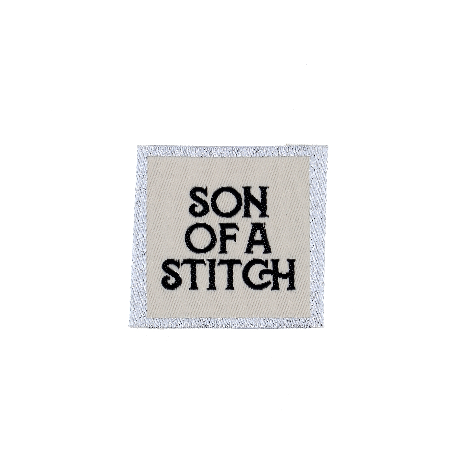 Sew-on woven label - Blister x 4