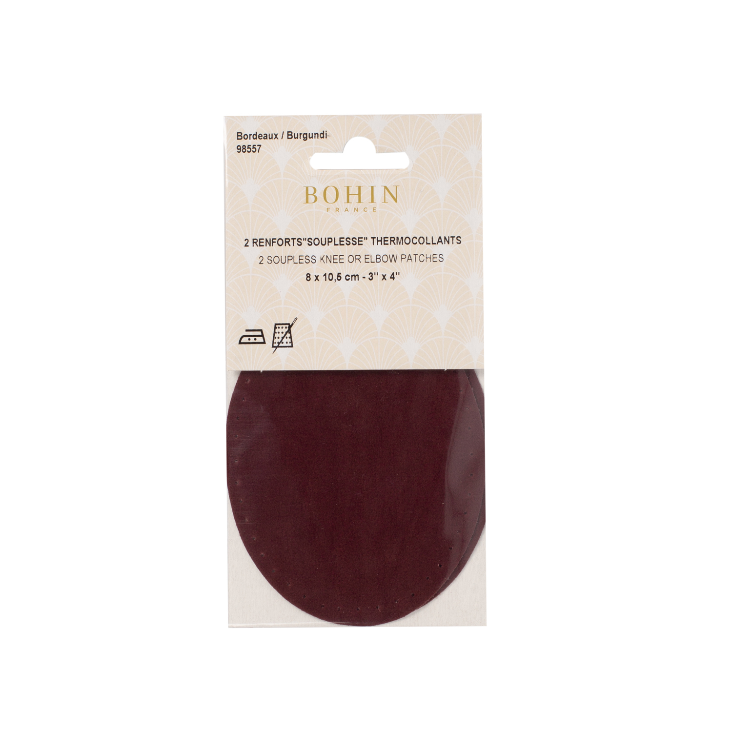 Suede iron on oval repair patches