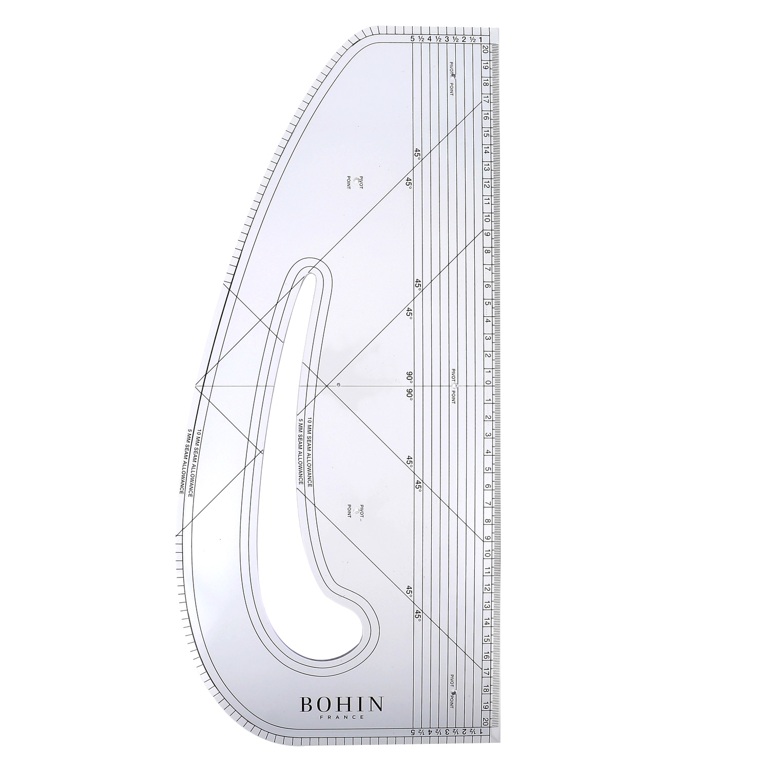 CURVED RULER-PATTERN MAKER Acrylic-Blister