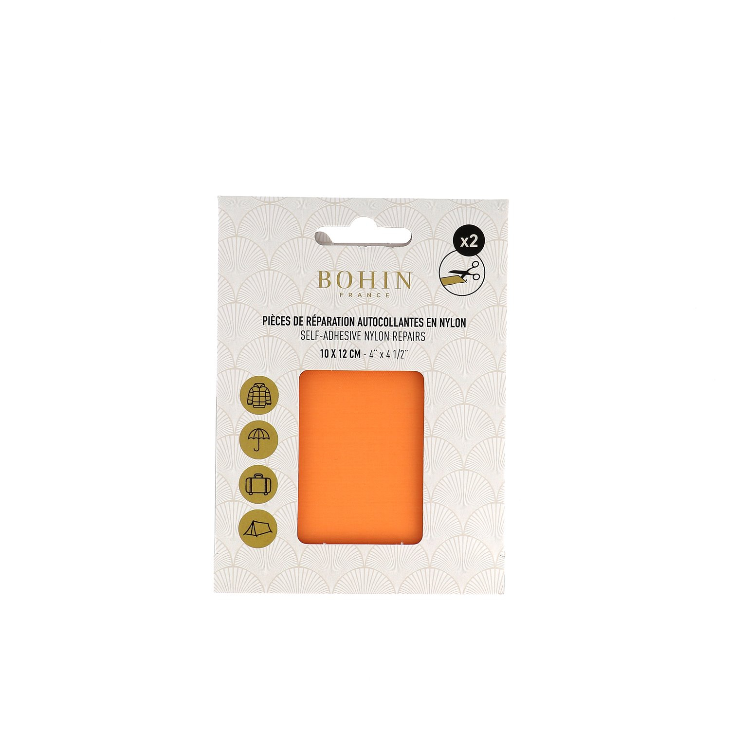 PIECE NYLON AUTOCOL. 2x 10*12cm - ABRICOT