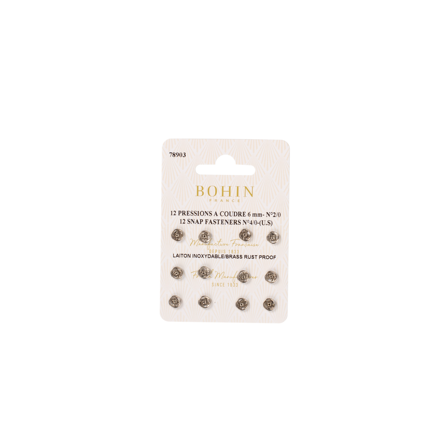 Brass rustproof snap fasteners