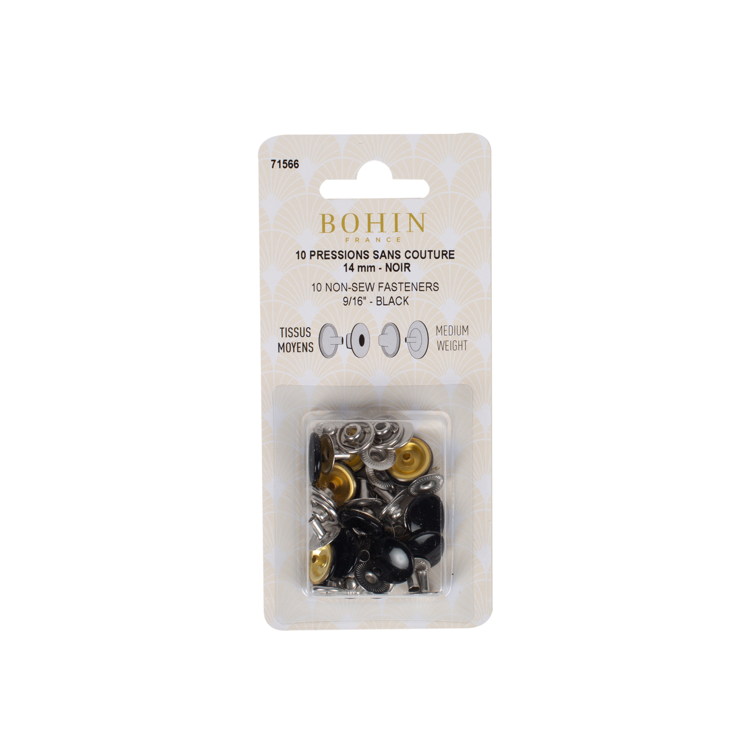 Non-sew fasteners refill for medium fabrics