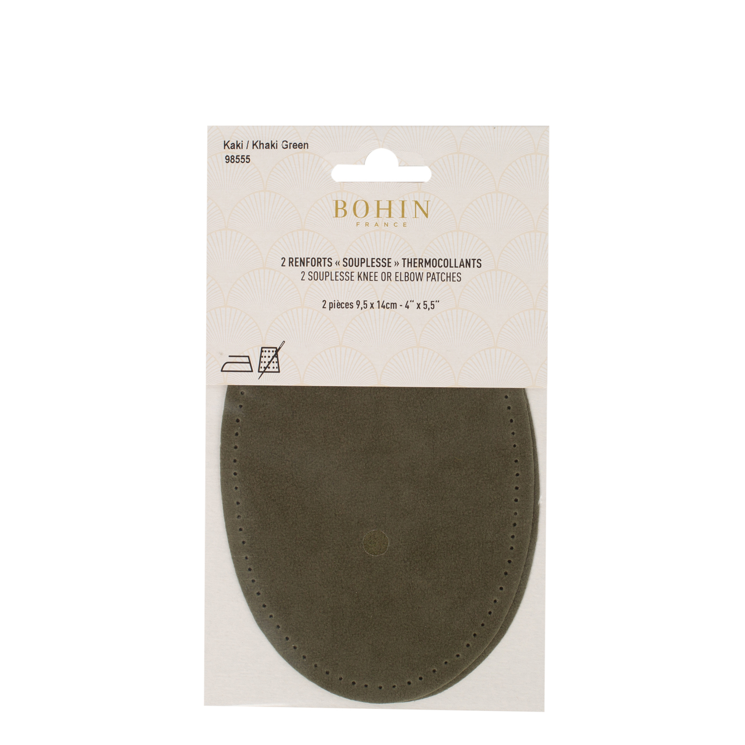 Suede iron on oval repair patches