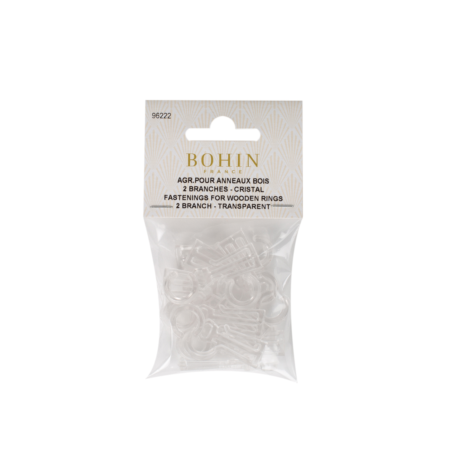 Plastic fastening for wooden rings 