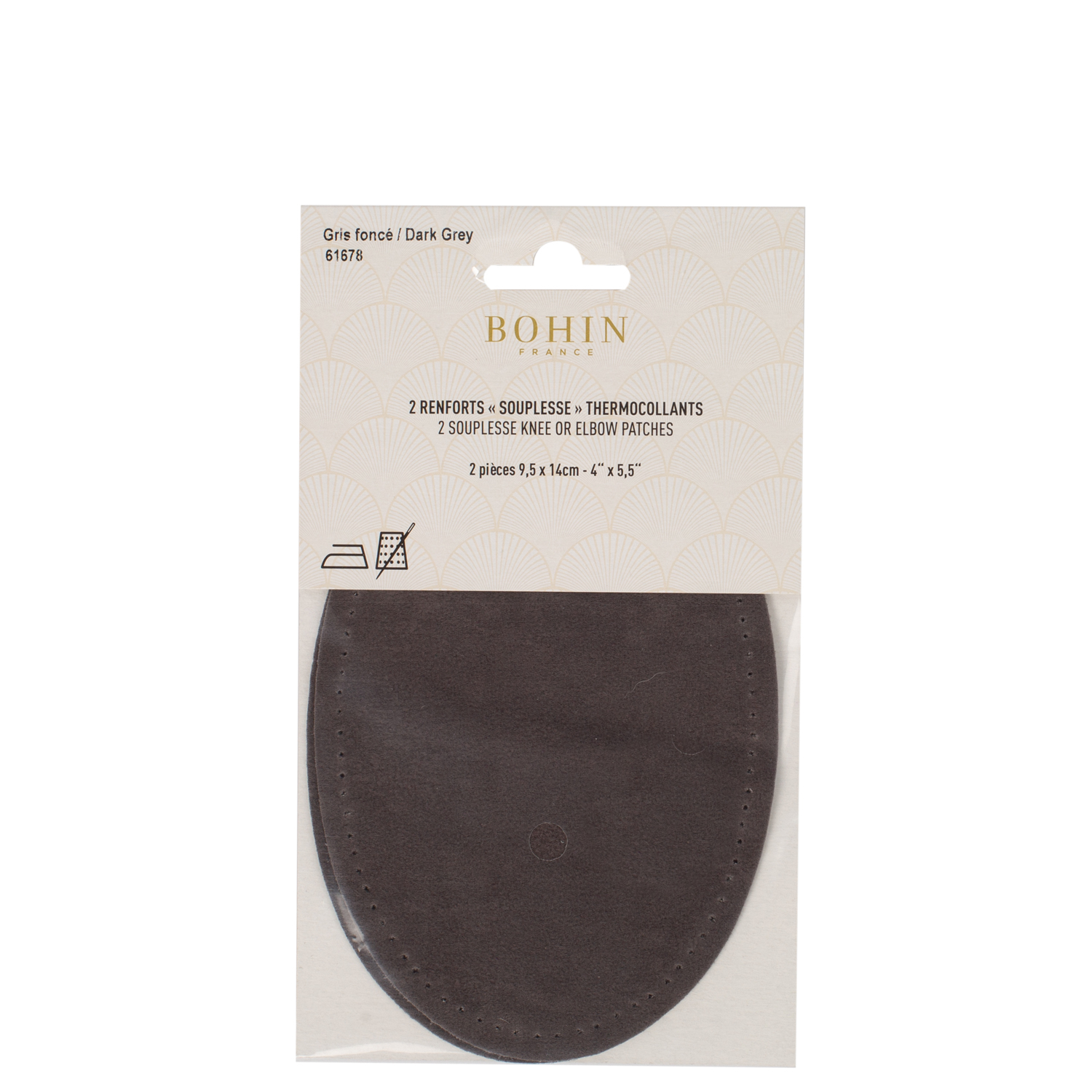 Suede iron on oval repair patches