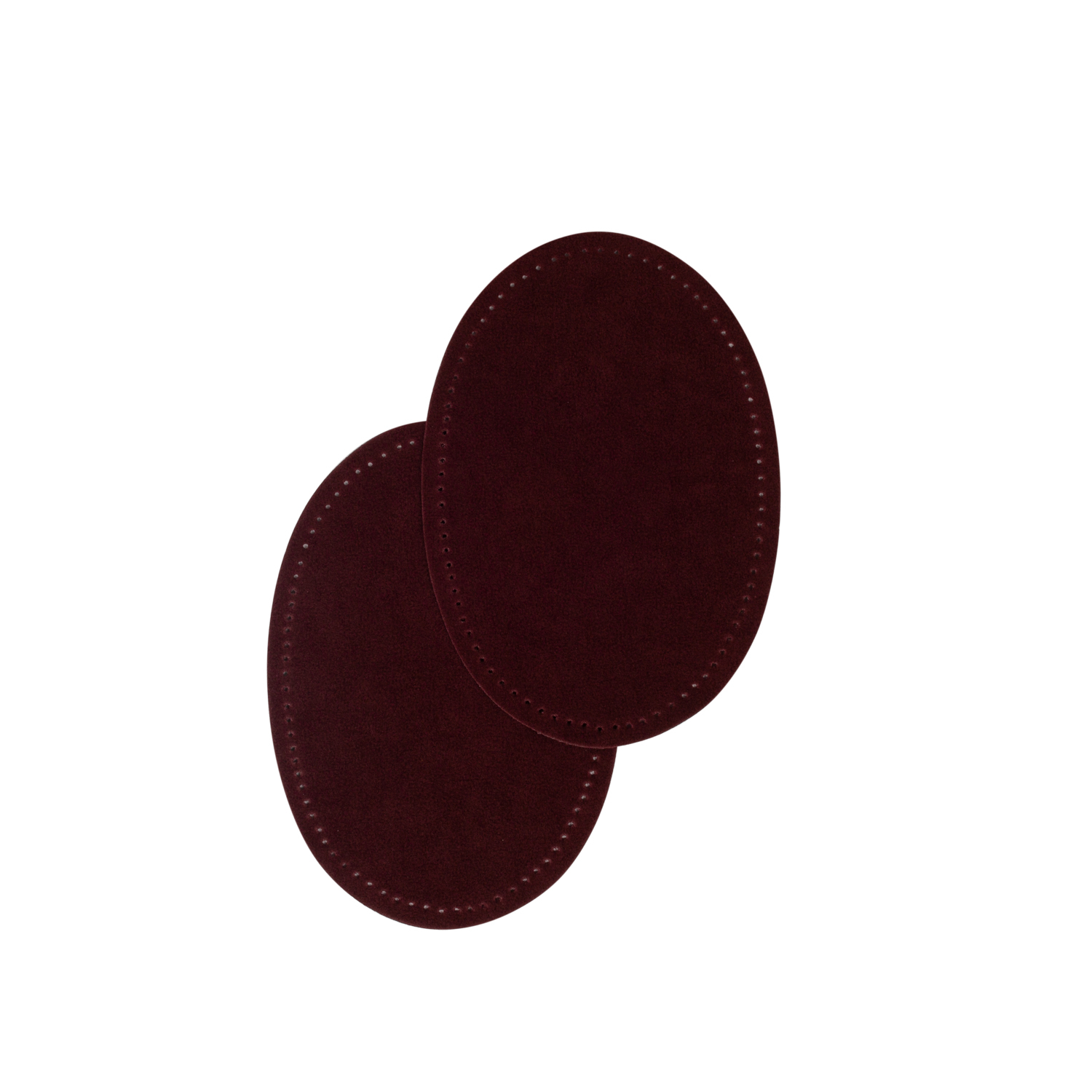 Sew-on suede oval repair patches