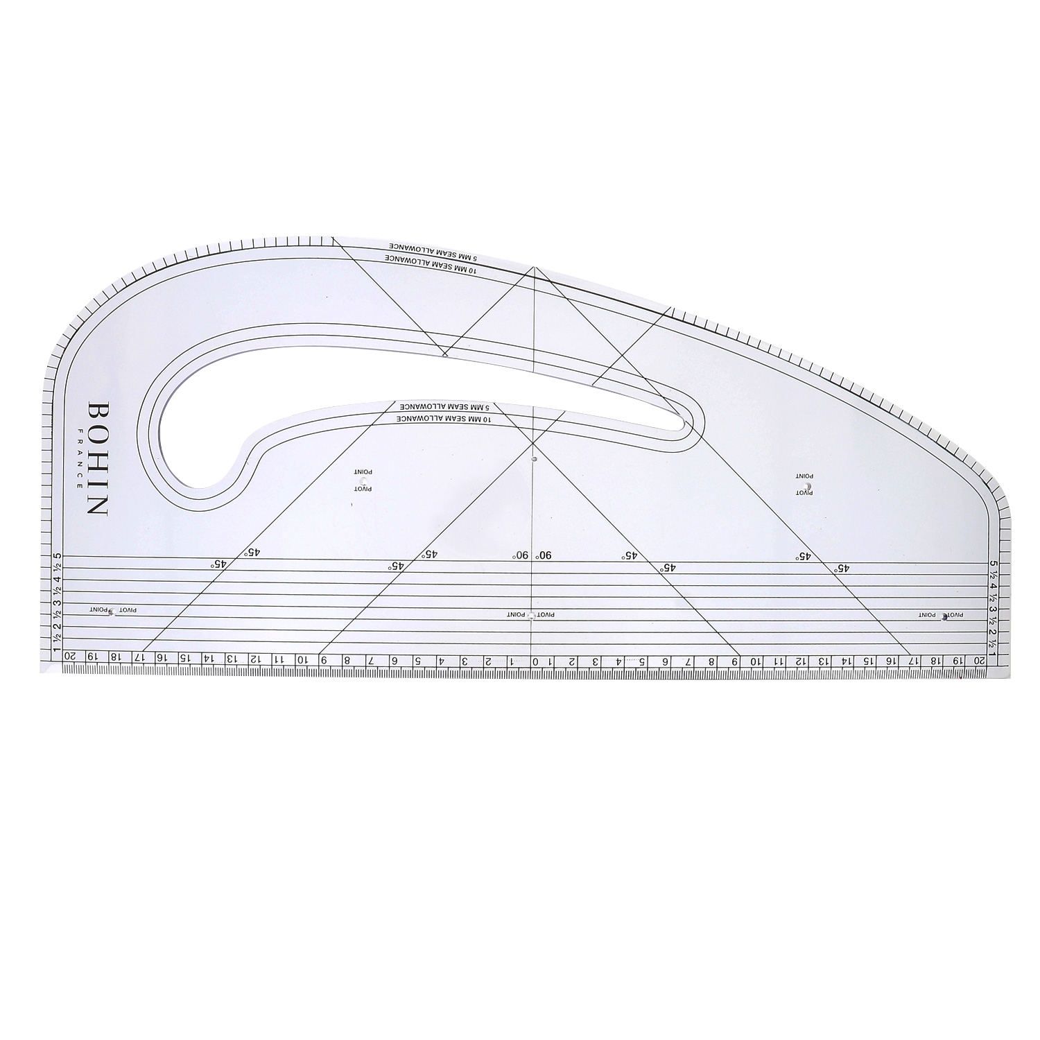 CURVED RULER-PATTERN MAKER Acrylic-Blister