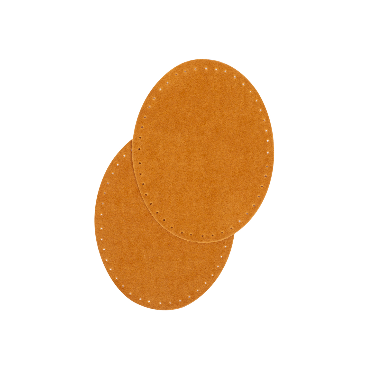 Sew-on suede oval repair patches