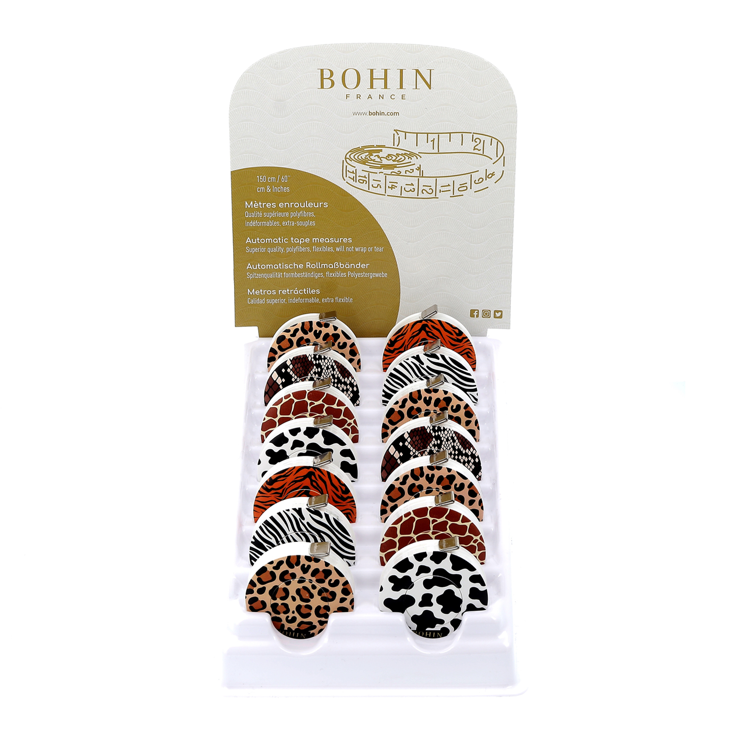 TAPE MEASURE "WILD WORLD" Designs - Disp.x14