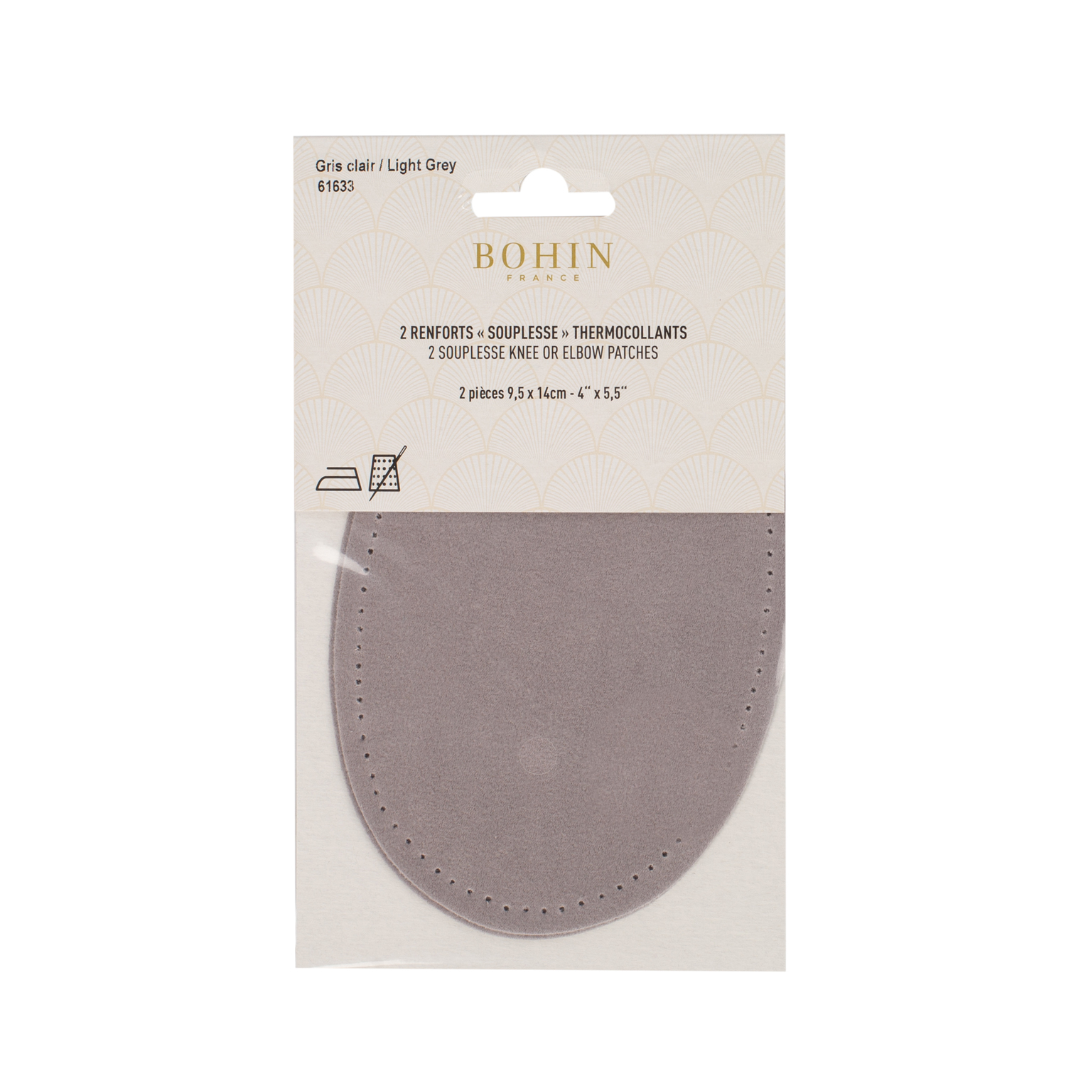 Suede iron on oval repair patches