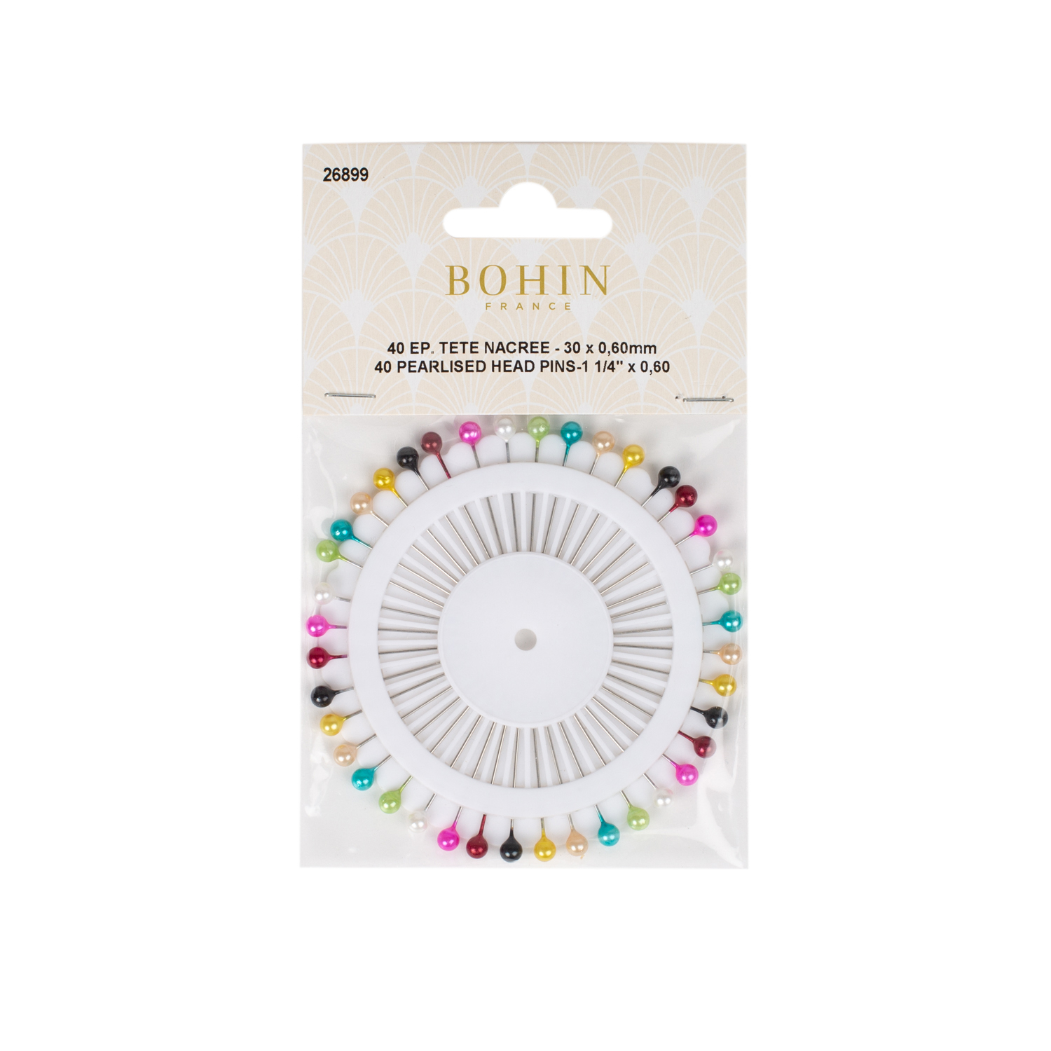 Pearlished head pins