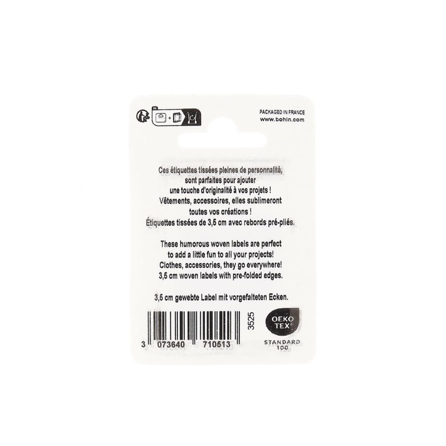 Sew-on label – La dolce vita – Blister of 4 labels