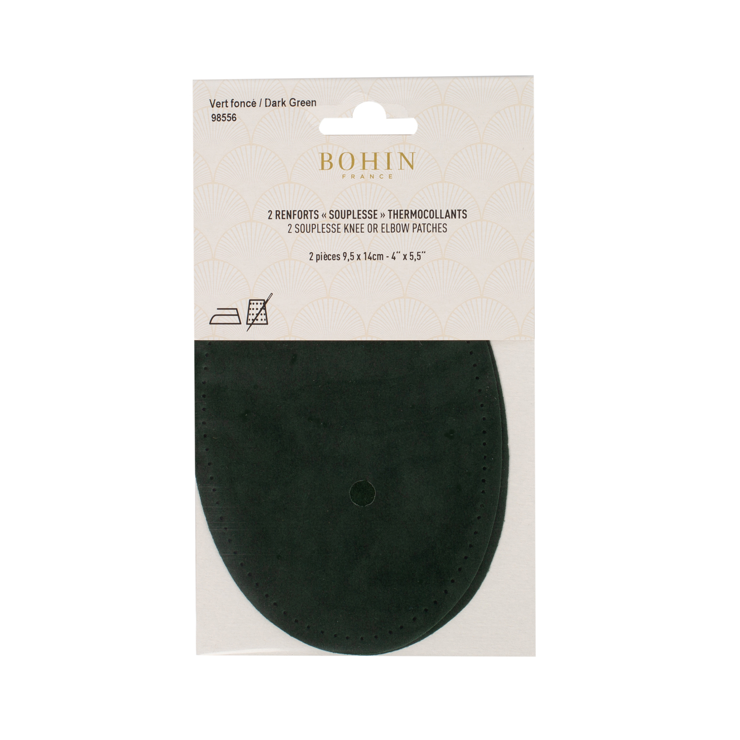 Suede iron on oval repair patches