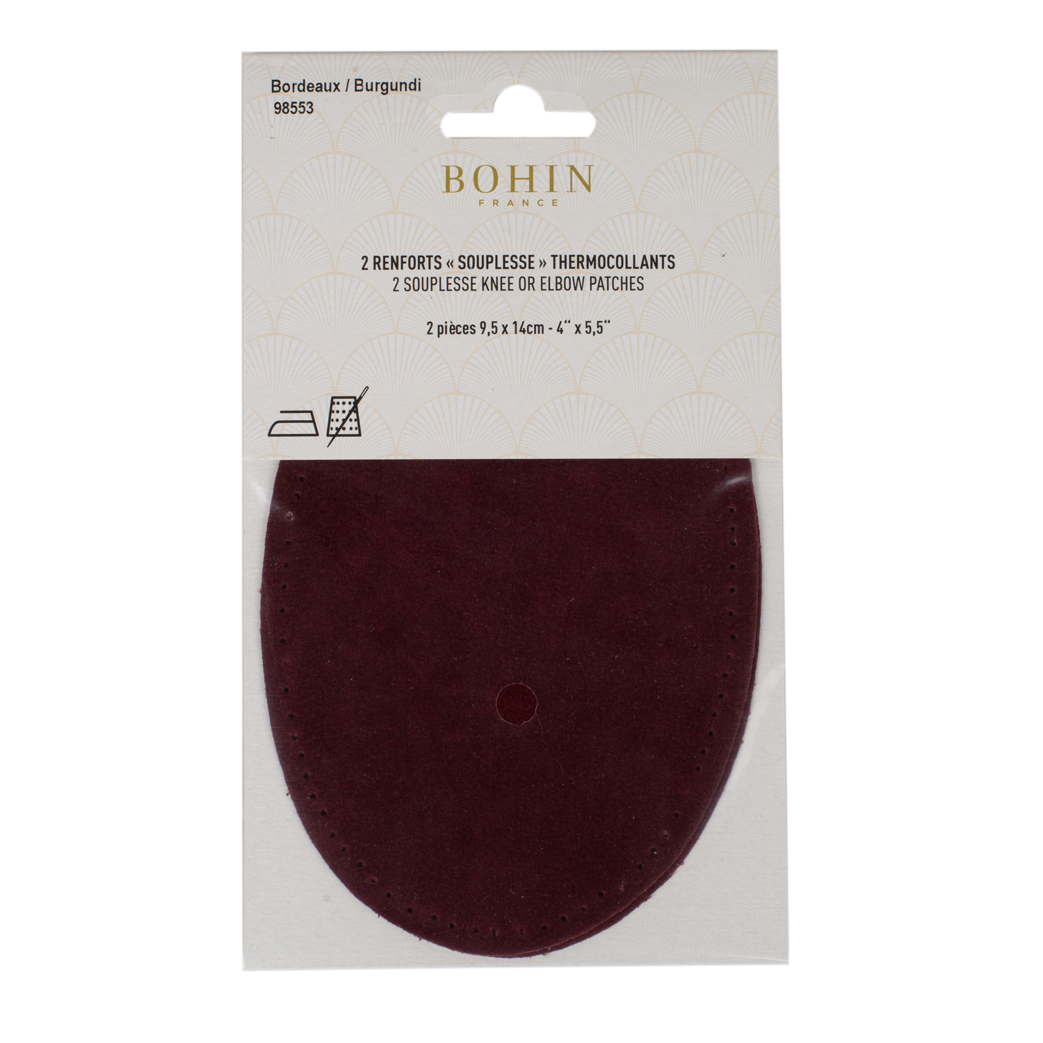 Suede iron on oval repair patches