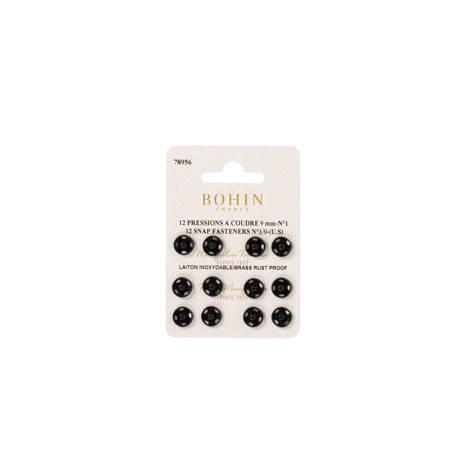 Brass rustproof snap fasteners