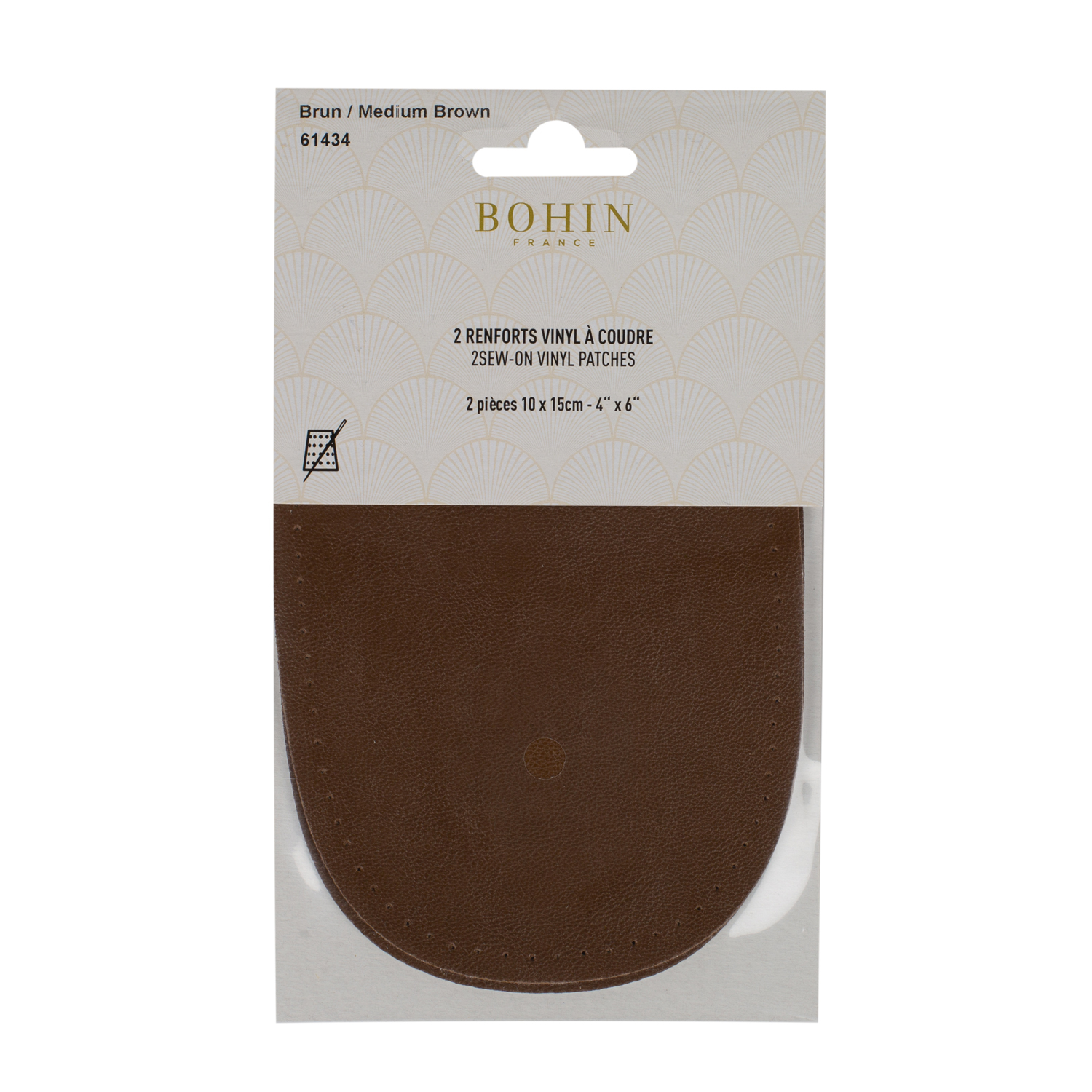 Sew-on oval vinyl repair patches