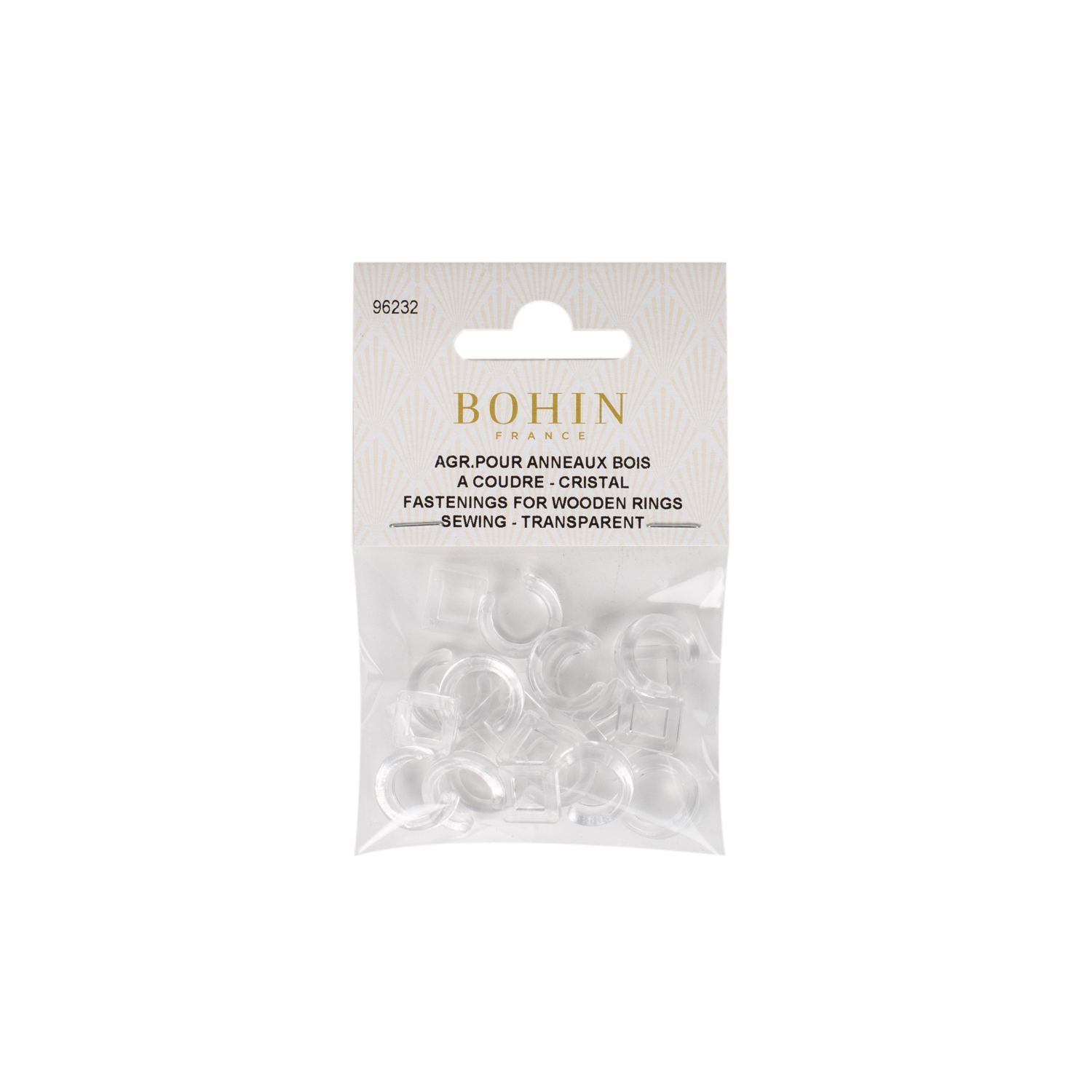 Plastic fastening for wooden rings 