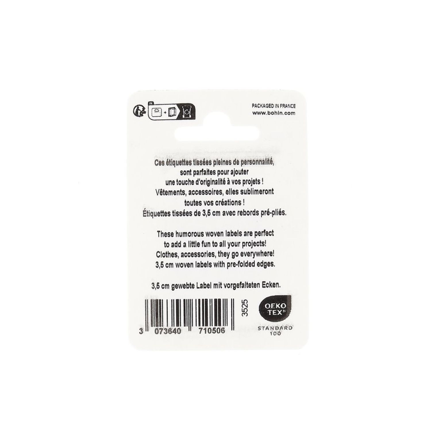 Sew-on label – Hola Guapa – Blister of 4 labels