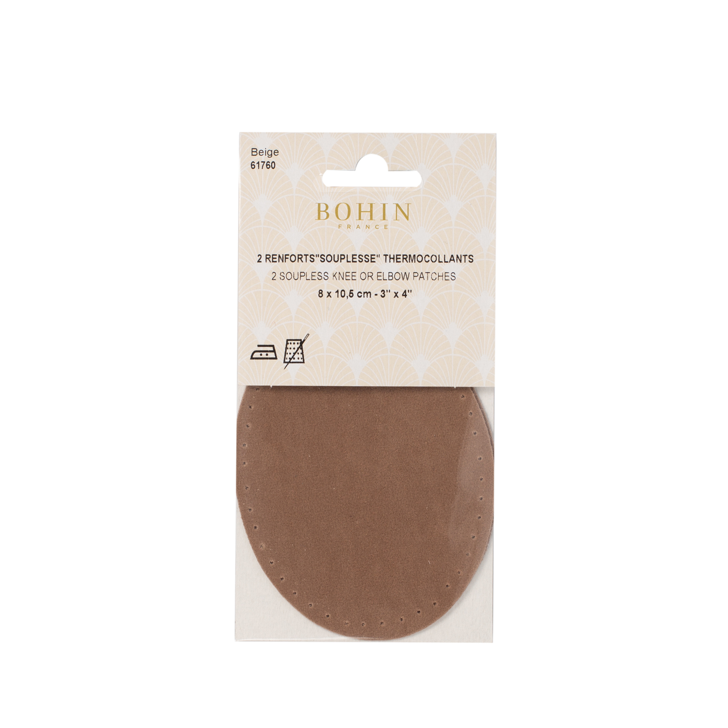 Suede iron on oval repair patches