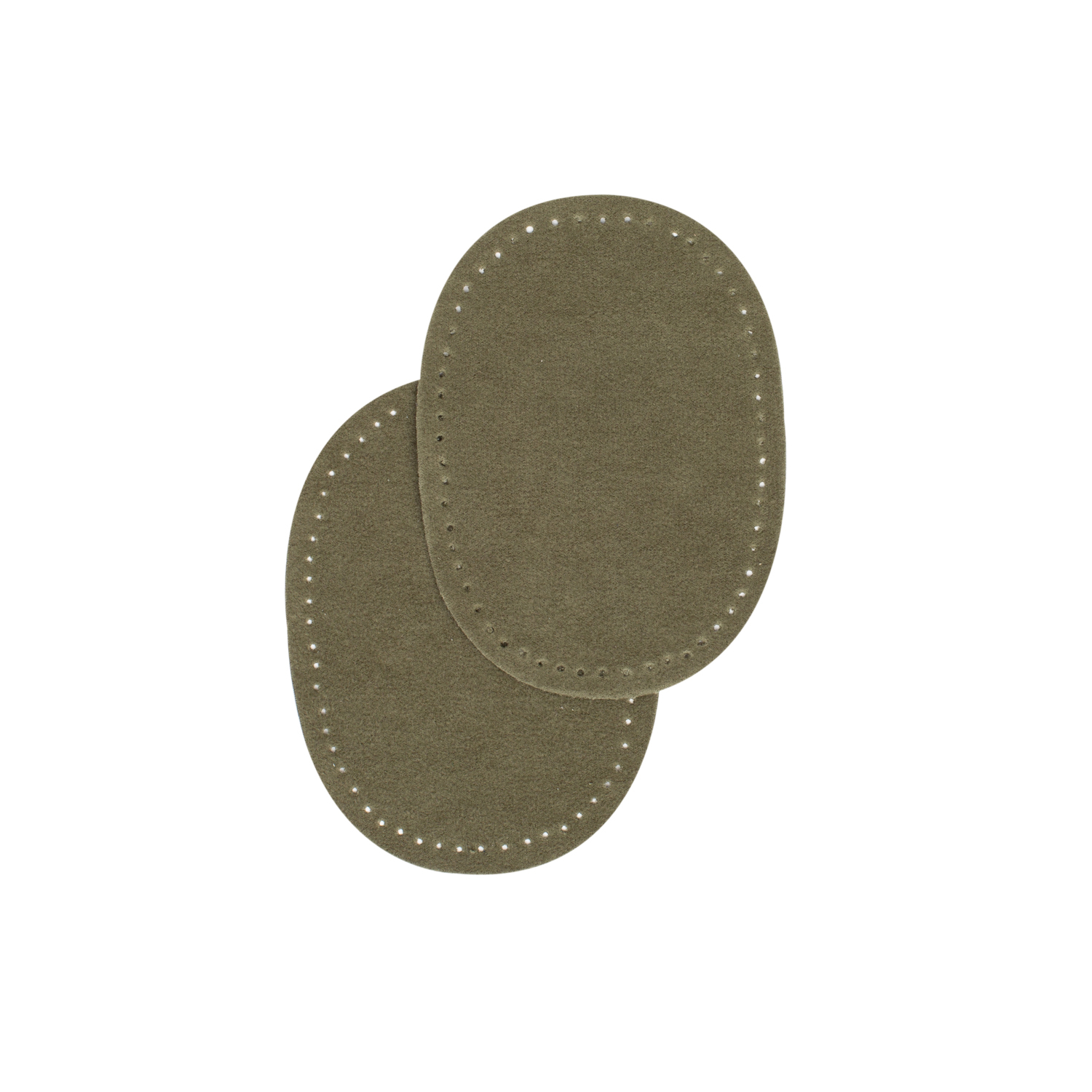 Sew-on suede oval repair patches