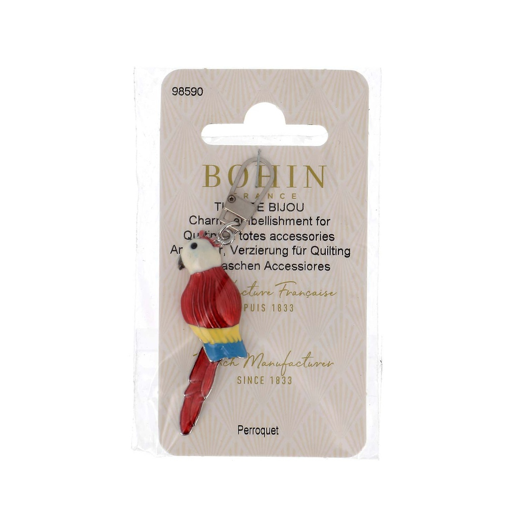 Charm embellishment for quilting & totes accessories