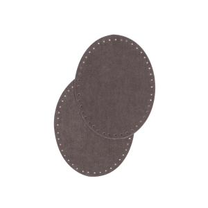 Sew-on suede oval repair patches