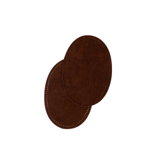 Sew-on suede oval repair patches