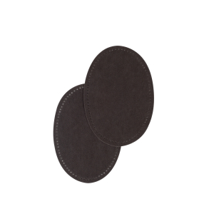 Sew-on suede oval repair patches