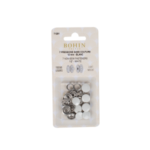 Light fabrics colored non sew fasteners refill