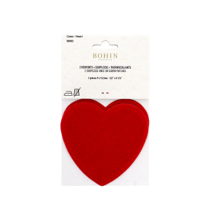 Renforts "Cœurs" thermocollants 10.5 cm x 10 cm