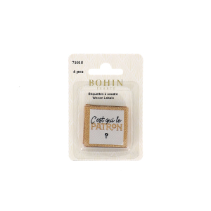 Sew-on woven label - Blister x 4