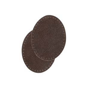 Sew-on oval leather repair patches