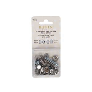 Non-sew fasteners for medium fabrics